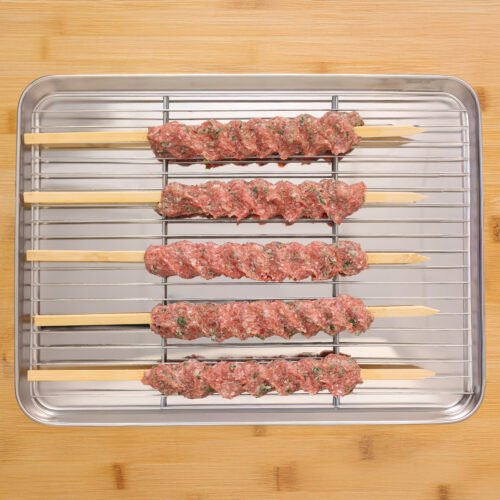 Lamb kafta skewers