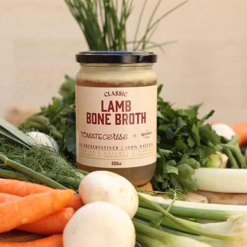 Lamb bone broth x tomate cerise