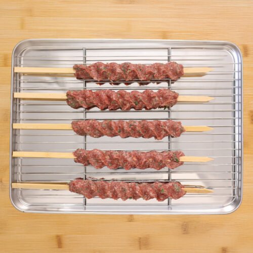 Beef kafta skewers